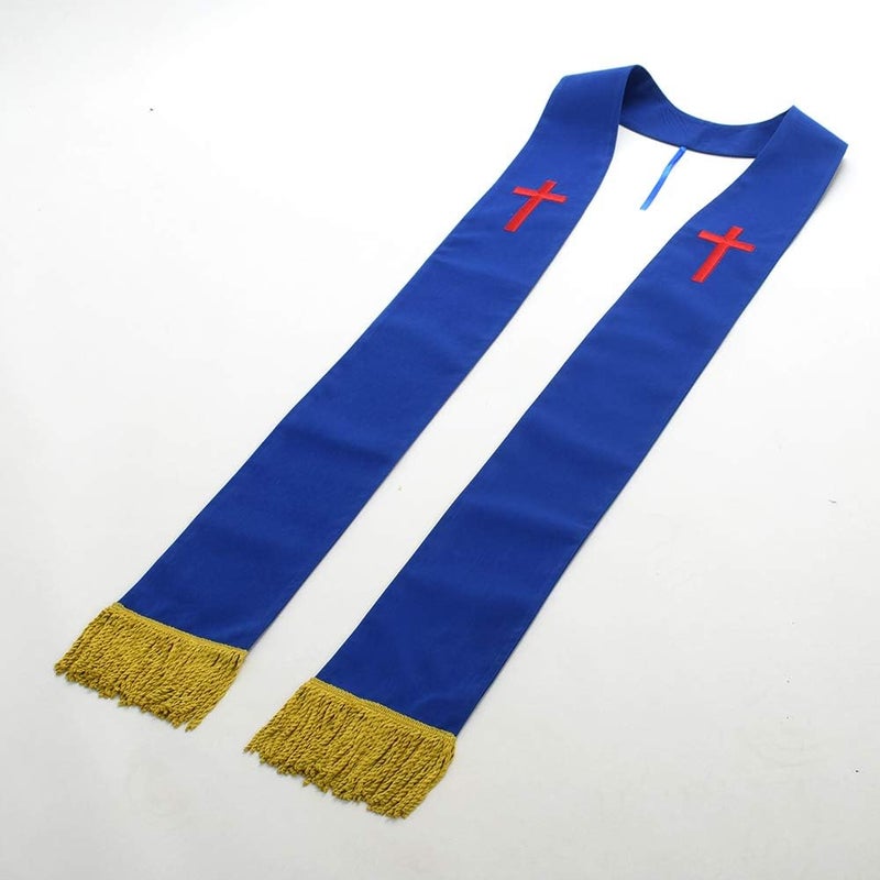 BLESSUME Church Clergy Pastor Cross Embroidered Stole - Image 4